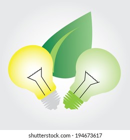 eco idea over gray background vector illustration