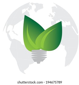 eco idea over gray background vector illustration