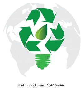 eco idea over gray background vector illustration