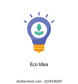 Eco Idea vector Flat  Icons. Simple stock illustration