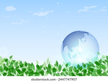 Imagen ecológica de hojas y tierra