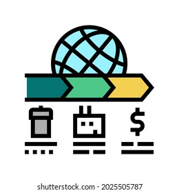 eco industry color icon vector. eco industry sign. isolated symbol illustration