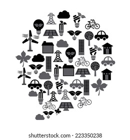 eco industry graphic design , vector illustration