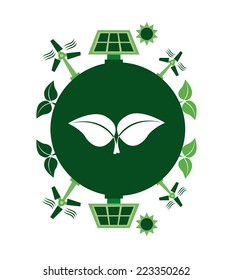 eco industry graphic design , vector illustration
