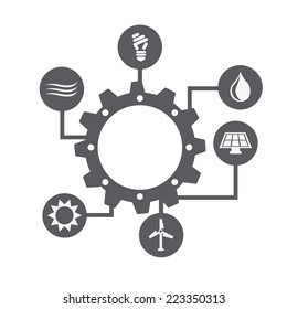 eco industry graphic design , vector illustration
