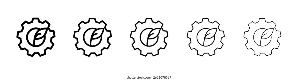 Eco industry icon Symbol mark in Outline style
