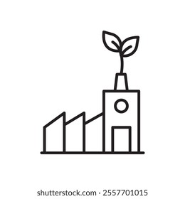 Eco industry icon Thin line art collection