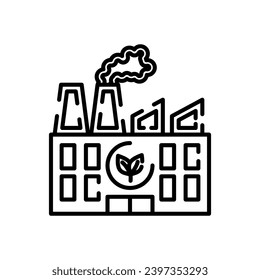 ECO Industry icon in vector. Illustration