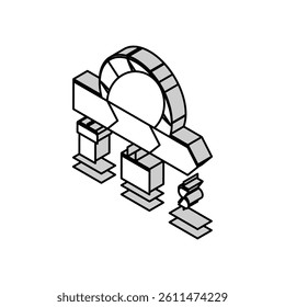 eco industry isometric icon vector. eco industry sign. isolated symbol illustration