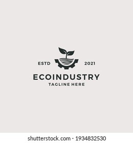 Eco industry logo design vector illustration
