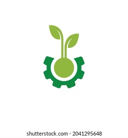 Eco industry logo icon isolated on white background. Vector illustration