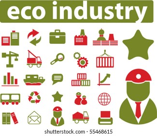 eco industry signs. vector