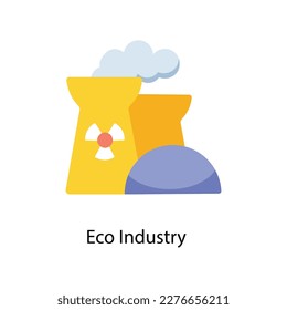 Eco Industry Vector Flat Icons. Simple stock illustration stock