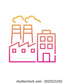 Eco industry vector gradient icon style illustration. EPS 10 file