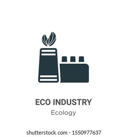 Eco industry vector icon on white background. Flat vector eco industry icon symbol sign from modern ecology collection for mobile concept and web apps design.