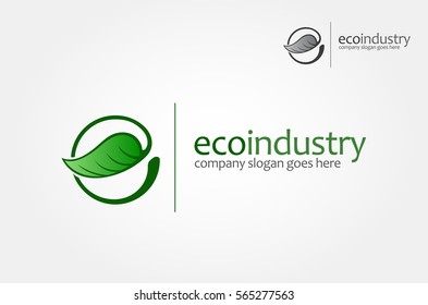 Eco Industry Vector Logo Template. Creative abstract leaf icon logo template 2.0 for Your Company.