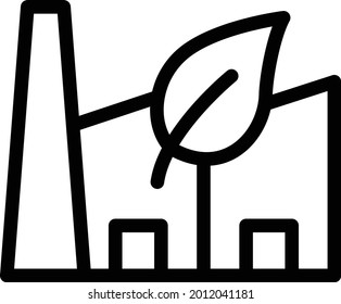 Eco industry vector thin line icon
