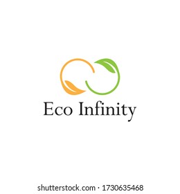 Eco infinity logo template vector icon design