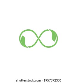eco Infinity logo template vector icon illustration design 
