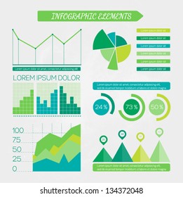 Eco infographic elements set. Design elements for business presentation. Vector illustration