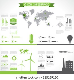 Eco infographic elements. Vector set