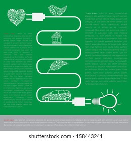 Eco infographic elements. Vector set