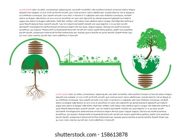 Eco infographic elements. Vector set