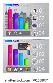 Eco infographic set