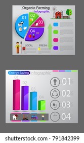 Eco infographic set