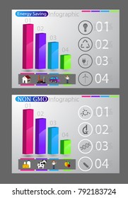 Eco infographic set