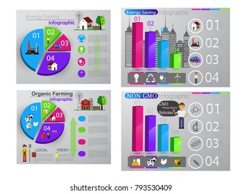 Eco infographic set