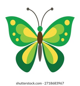 Mariposa decorativa inspirada en Eco adecuada para productos orgánicos de marca ambiental y conceptos de diseño visual verde