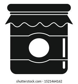 Eco jam jar icon. Simple illustration of eco jam jar vector icon for web design isolated on white background