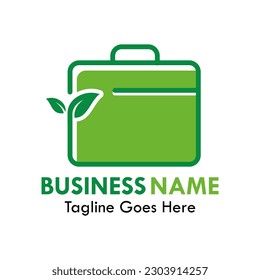 Eco job design logo template illustartion