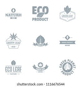 Eco journey logo set. Simple set of 9 eco journey vector logo for web isolated on white background