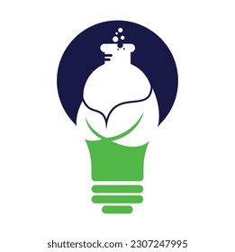 Eco Lab-Design Logo-Design-Vektorgrafik. Konzept für das Logo des natürlichen Labors.