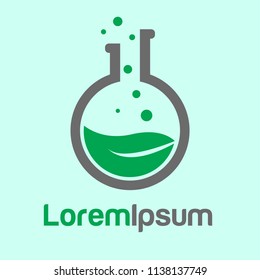 Eco lab icon logo vector template.