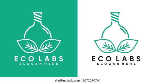 Eco lab logo design with creative concept