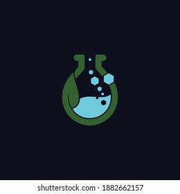 Eco Lab Logo Icon Design Template. Green, Nature, Leaf Science logo icon Vector.