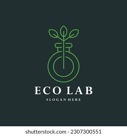 Eco Lab logo isolated. Organic Laboratory.