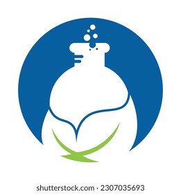 Eco lab logo template design vector. Natural lab logo designs concept.	