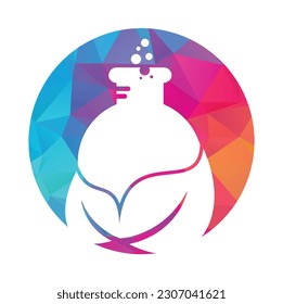 Eco lab logo template design vector. Natural lab logo designs concept.	