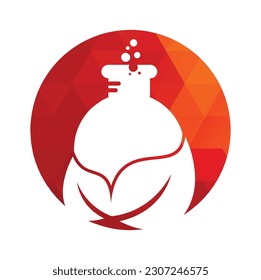 Vector de diseño de plantillas de logotipo de Eco lab. Concepto de diseño de logotipo de laboratorio natural.