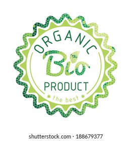 Eco Label Bio template. Ecology theme. 