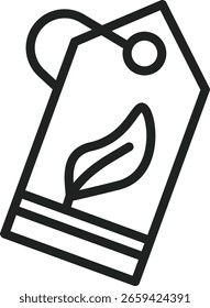 Ícone de rótulo ecológico - imagem vetorial. Adequado para aplicativos móveis, aplicativos Web e mídia de impressão.