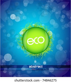 Eco label vector background