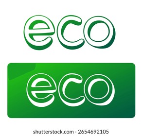Etiqueta ECO. Icono de Vector ecológico aislado sobre fondo blanco.