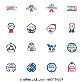 eco label web icons for user interface design