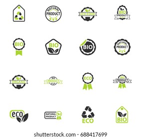 eco label web icons for user interface design