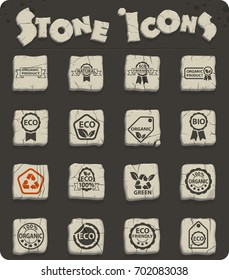 eco label web icons for user interface design